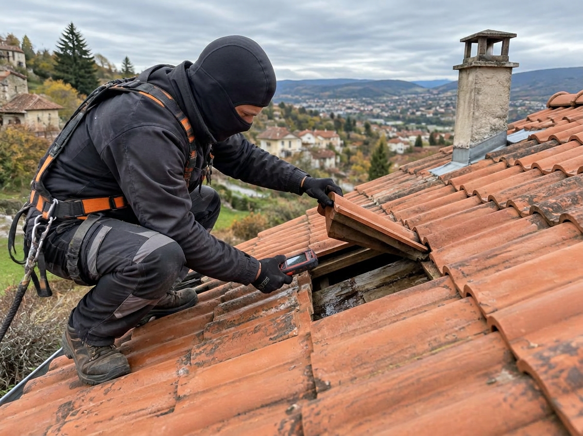 Artisan réalisant une prestation de recherche de fuite